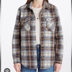 Mia Snit Stretch Shacket Brown